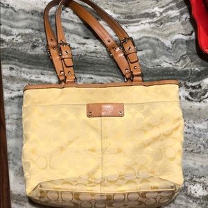 Authentic Coach Yellow Classic Signature Purse